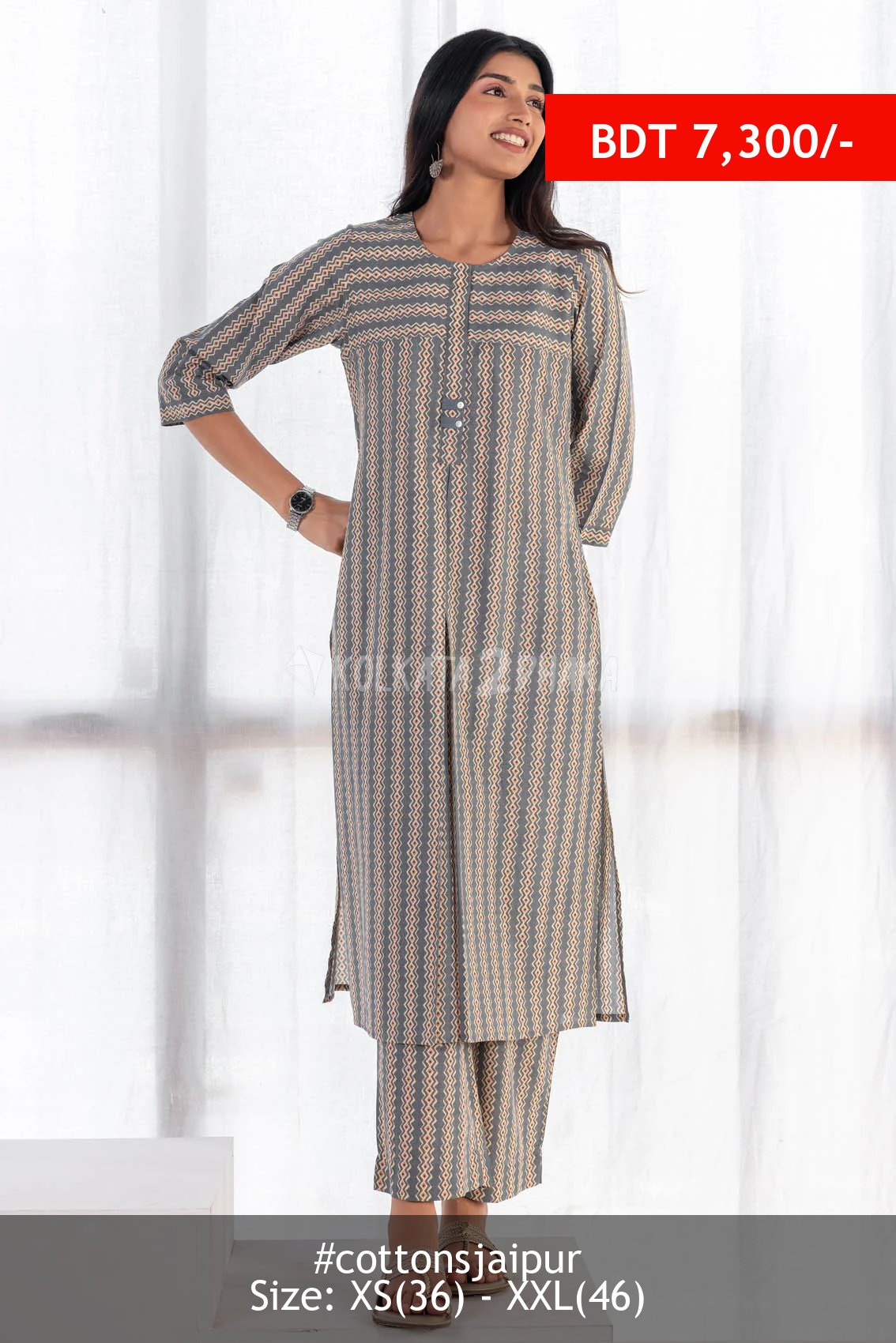 Cottons Jaipur Zigguk Kurta-Pant Set