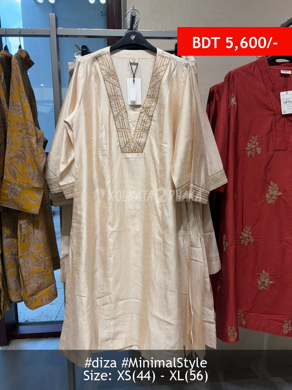 Diza offwhite kurta