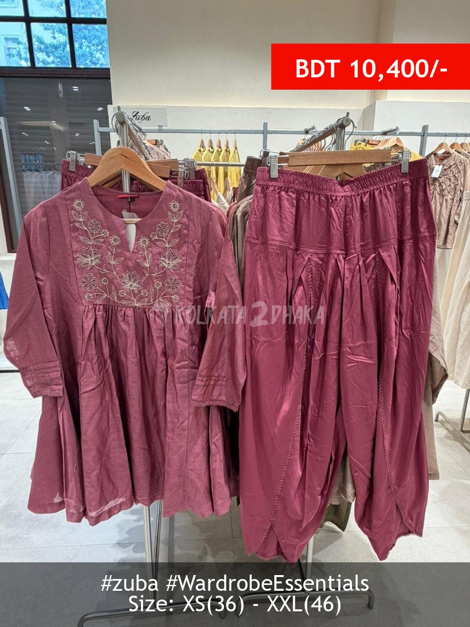 Zuba pink kurtaset