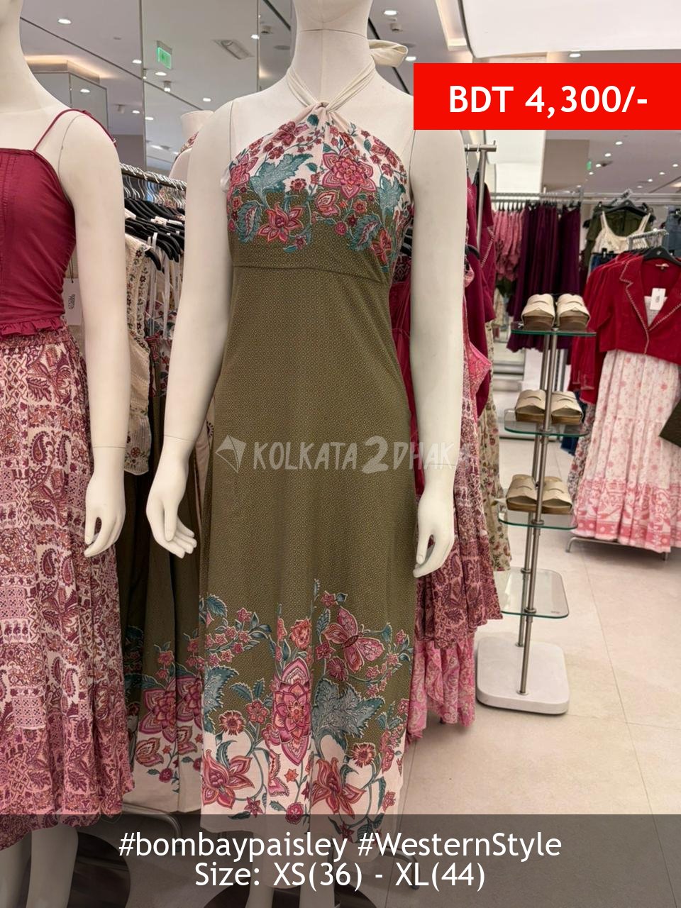 Bombay Paisley green dress