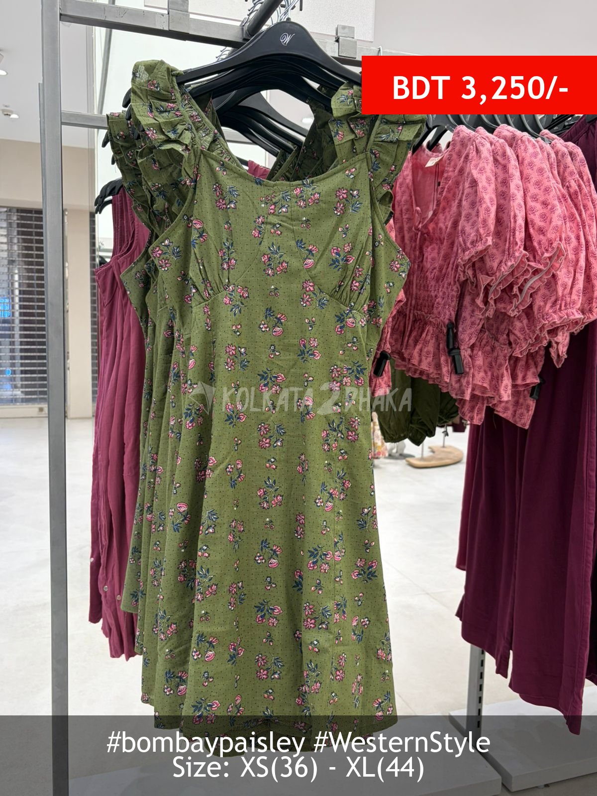 Bombay Paisley green dress