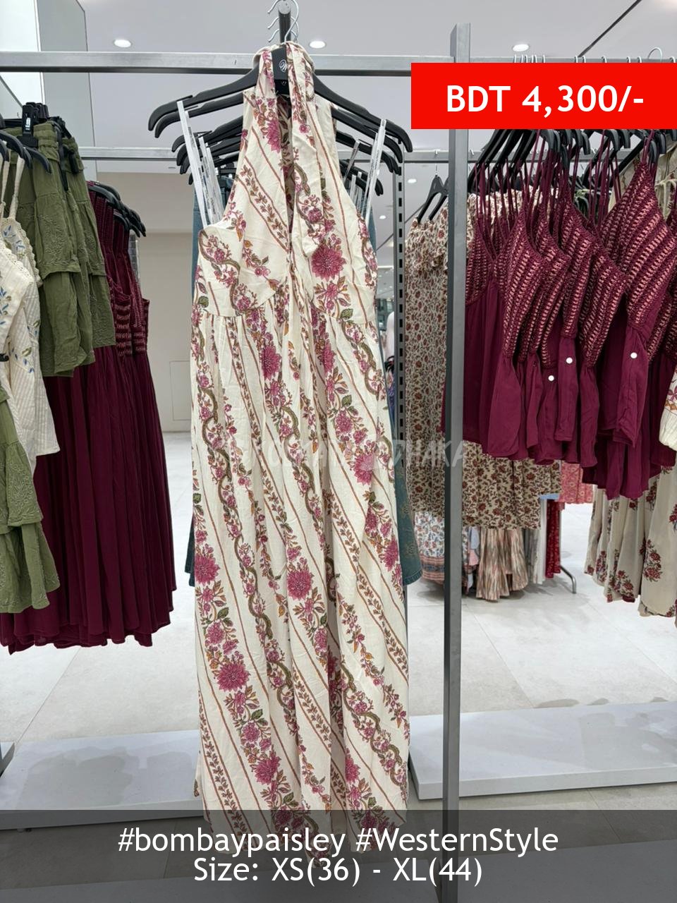 Bombay Paisley offwhite dress