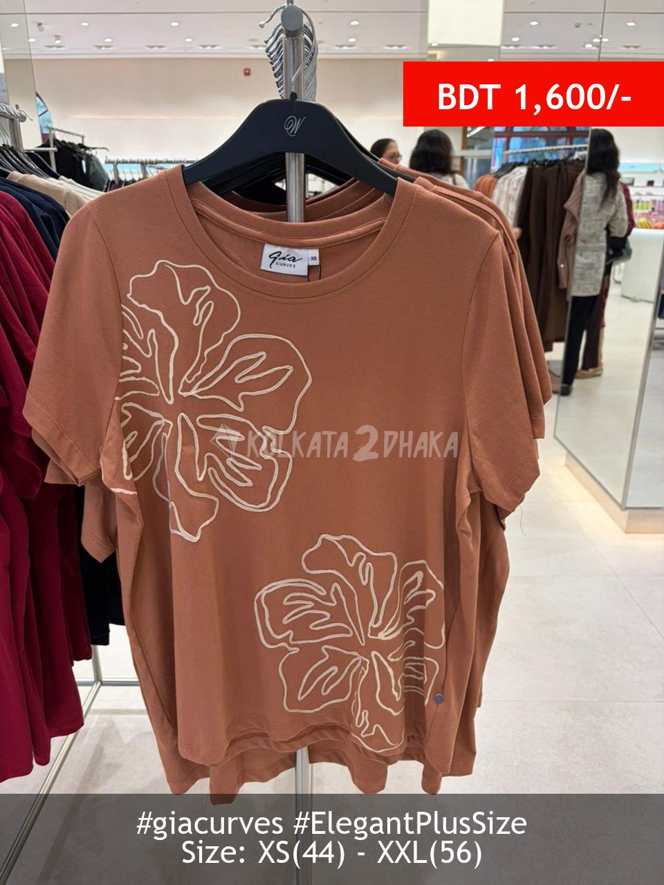 Gia Curves cinnamon tshirt