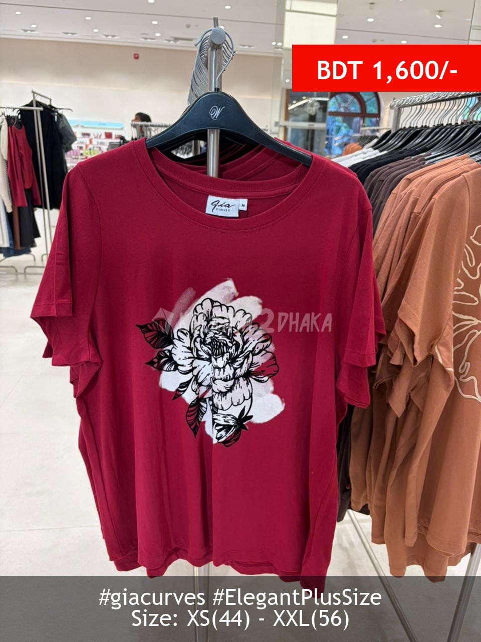 Gia Curves berry tshirt