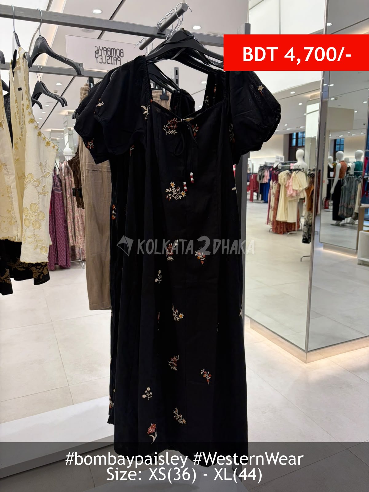 Bombay Paisley Black dress