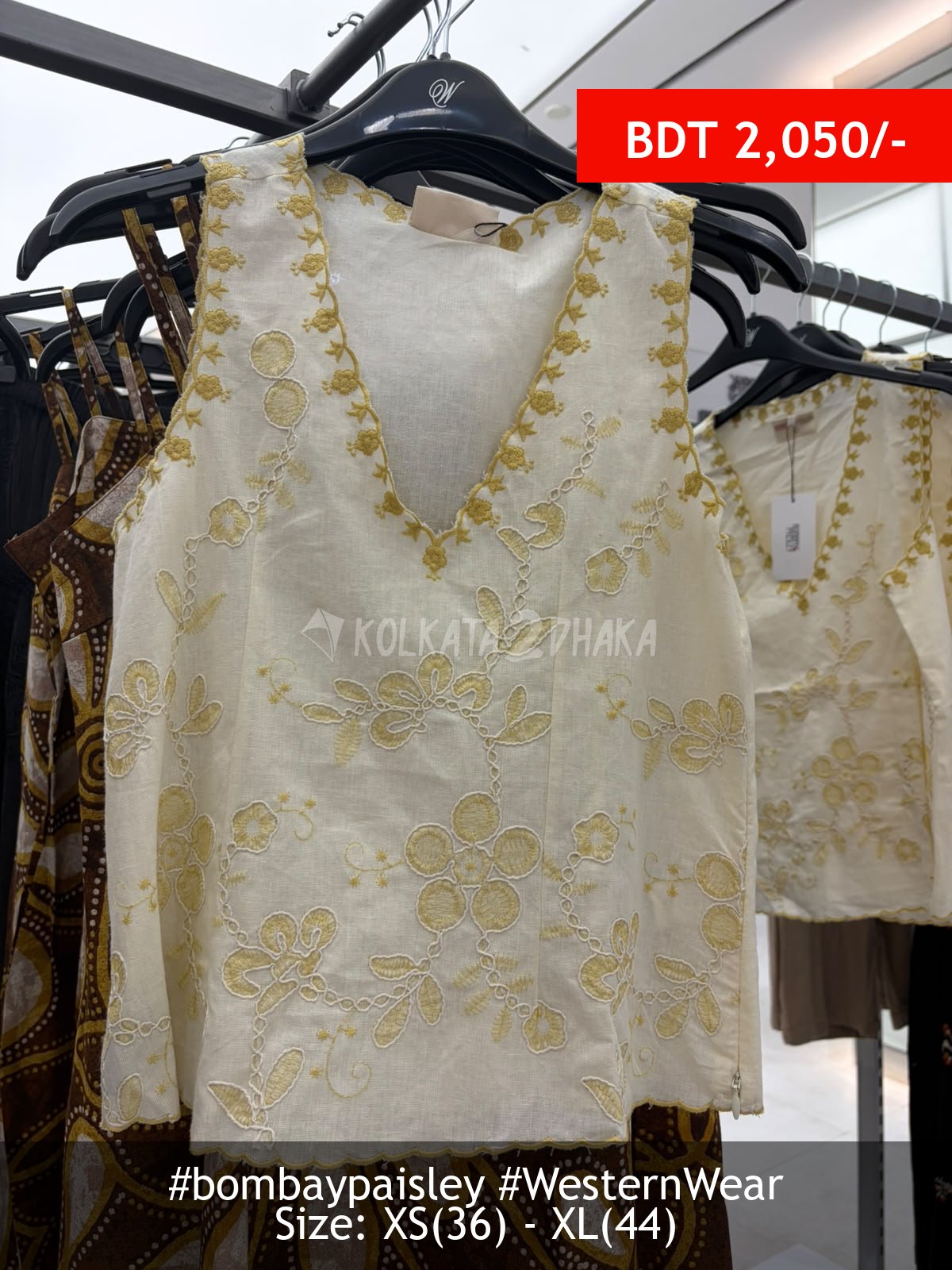 Bombay Paisley White Top