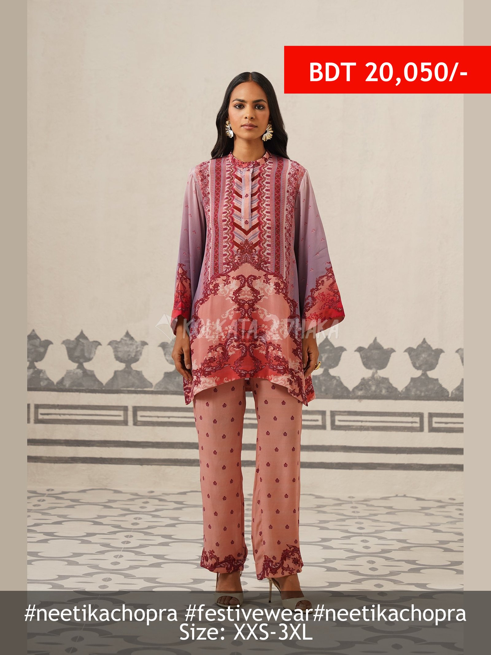 Neetika Chopra Pranaya Crepe Printed Matching Set