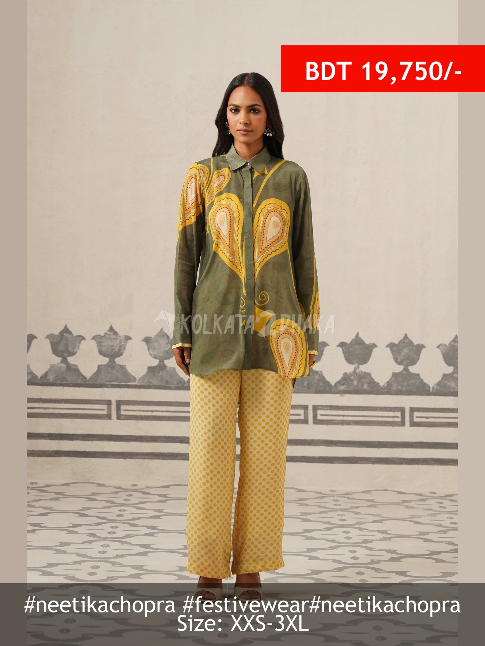 Neetika Chopra Tiana Crepe Printed Matching Set